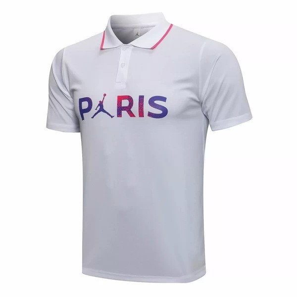 Polo Paris Saint Germain 2021-22 Weiß Lila Fussballtrikots Günstig